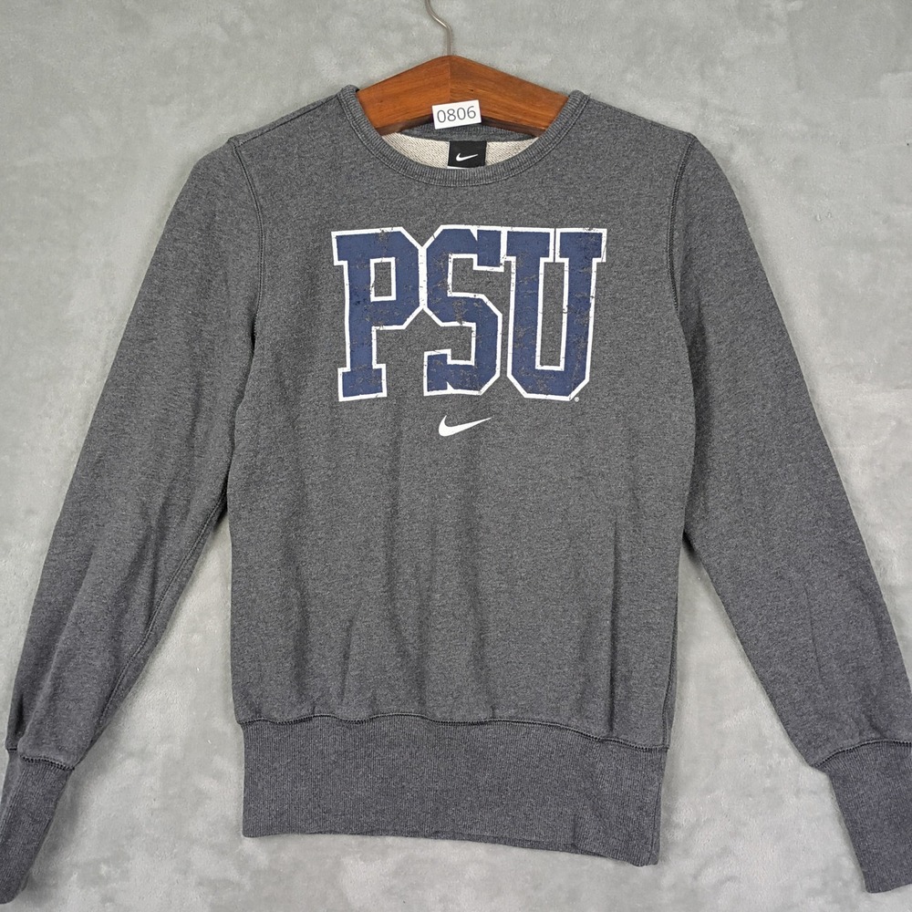 Nike Sweatshirt Mens S Grey PSU Penn State Crewneck Gorpcore Y2K Outdoors Hiking